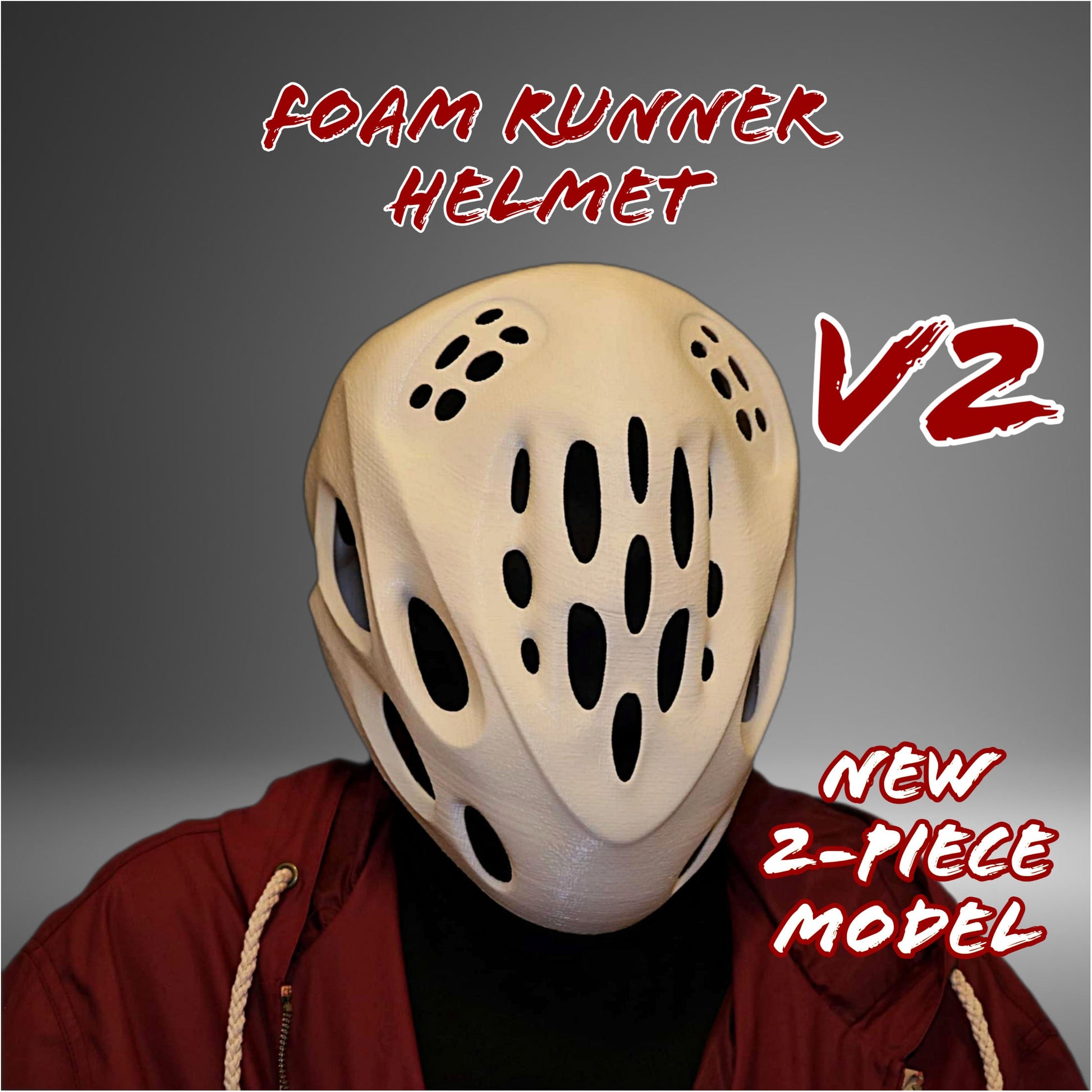 V2 Foam Runner Helmet - Halloween - 2 Piece Model w/ Magnets - Hypebeast Shoe - Multisize - Multicolor - Fashion Prop Fan Art Decoration